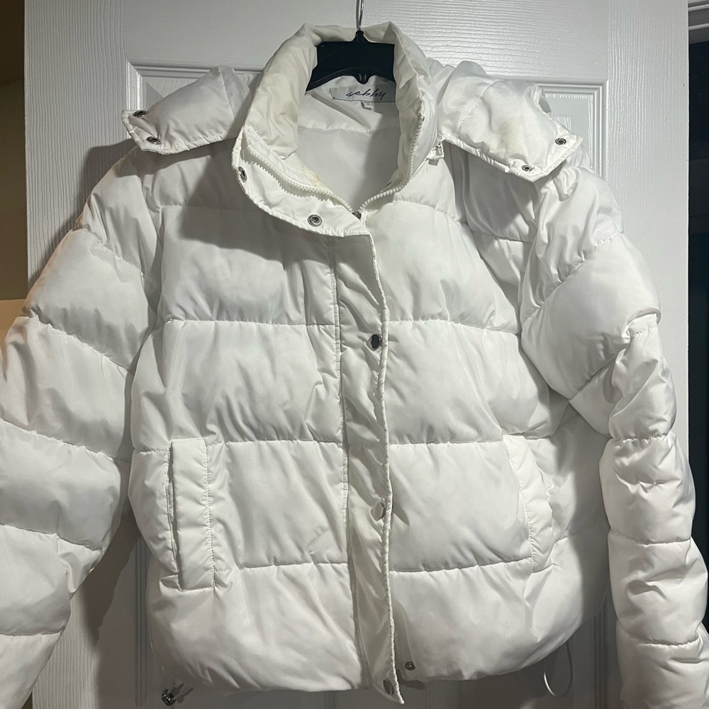 Sebby white puffer jacket
